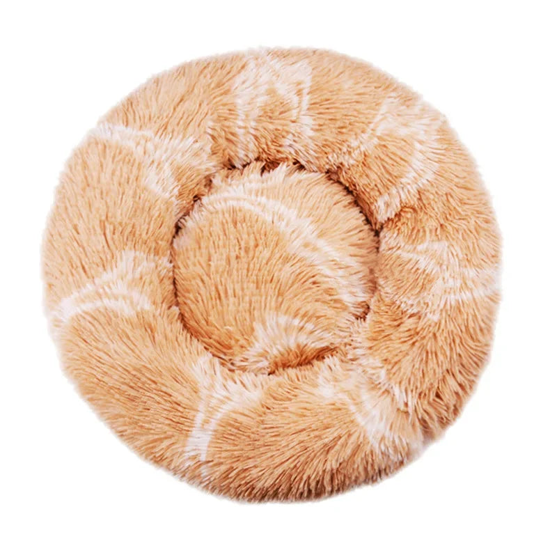 Panier rond pour chat 40–90 cm – Coussin doux en peluche longue et chaud pour l’hiver