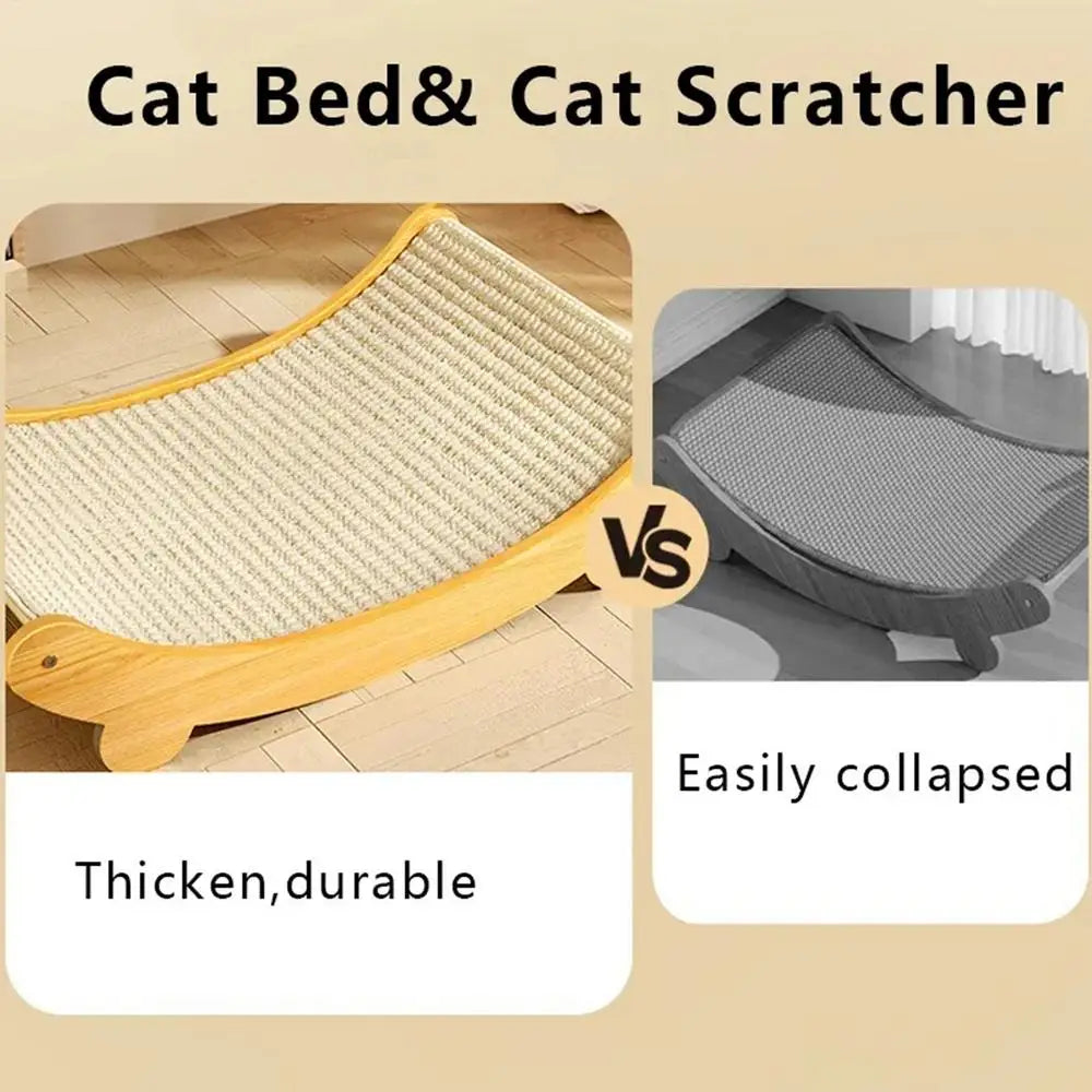 Griffoir Tapis Sisal Recyclable avec Lit Relaxant pour Chat