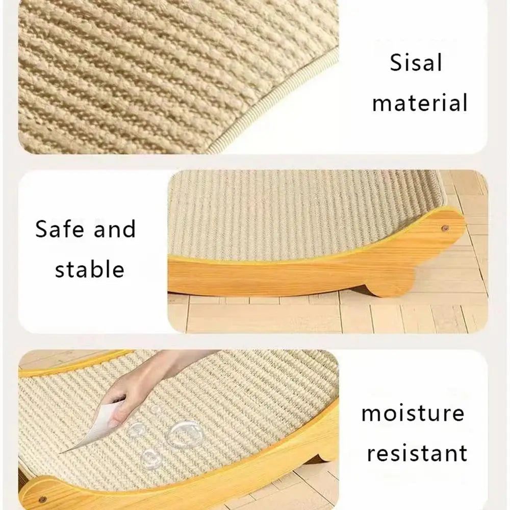 Griffoir Tapis Sisal Recyclable avec Lit Relaxant pour Chat