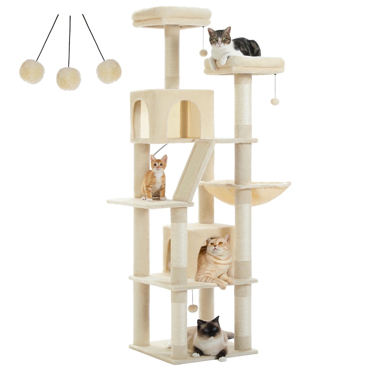 Grand Arbre à Chat d’Intérieur Multi-Niveaux