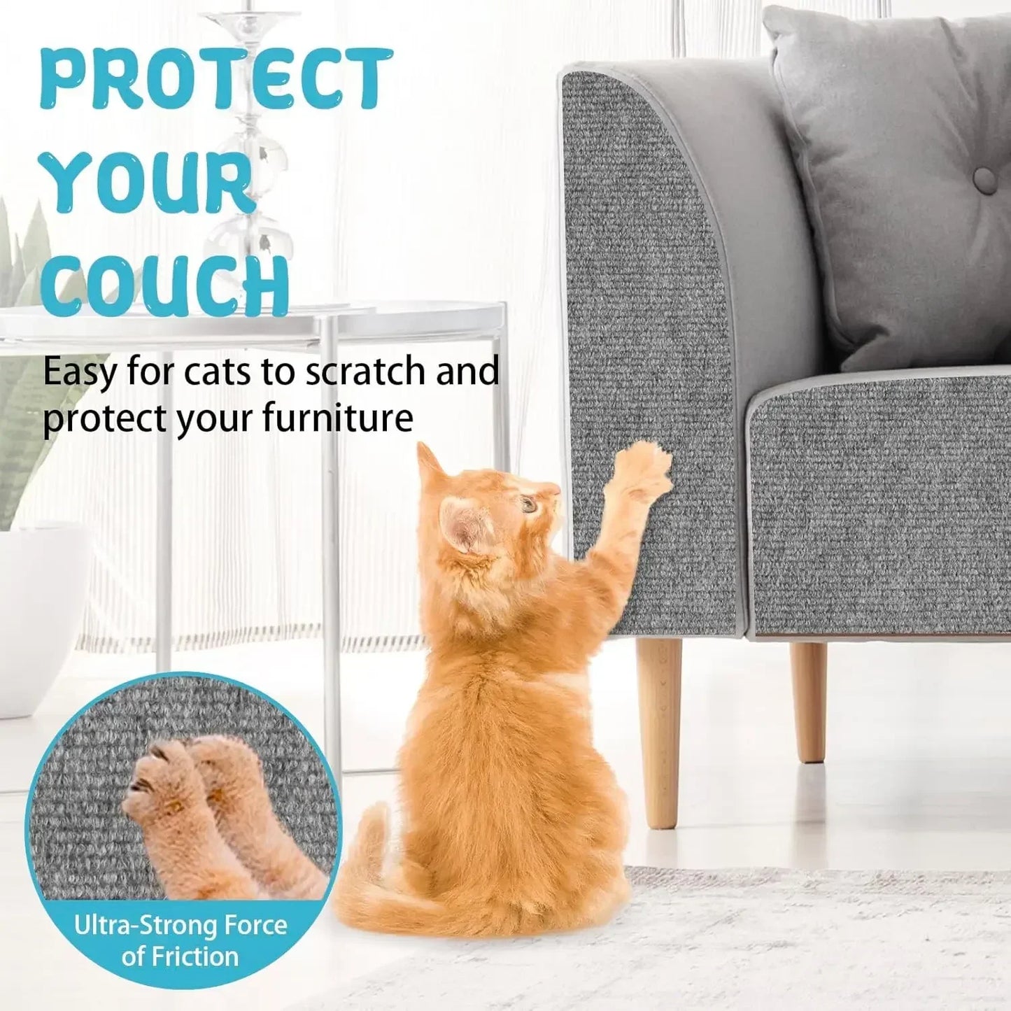 Tapis griffoir autocollant pour chat – Protection canapé et meubles
