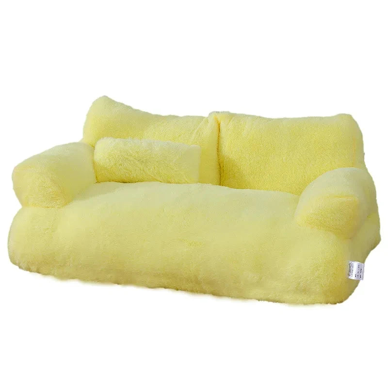 Canapé Lit Douillet pour Chat – Nid Chaud en Hiver en Peluche Confortable