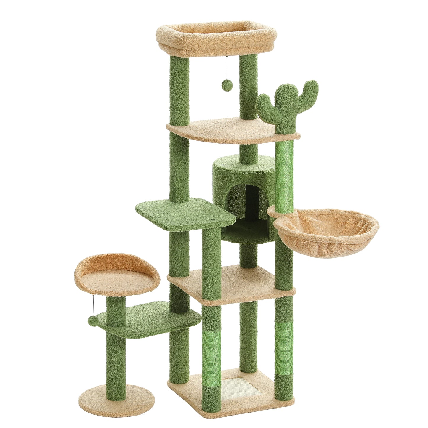 Arbre à chat XXL pour grands félins – Tour haute avec hamac géant, griffoirs en sisal et plateformes robustes