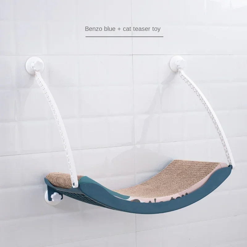 Hamac de fenêtre pour chat – Lit suspendu avec coussin polaire amovible