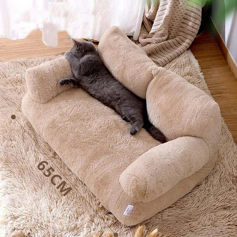 Canapé Lit Douillet pour Chat – Nid Chaud en Hiver en Peluche Confortable