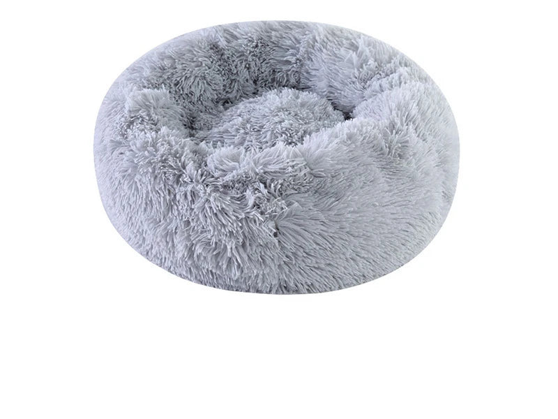 Coussin Rond Douillet pour Chat – Hiver, Déhoussable et Lavable