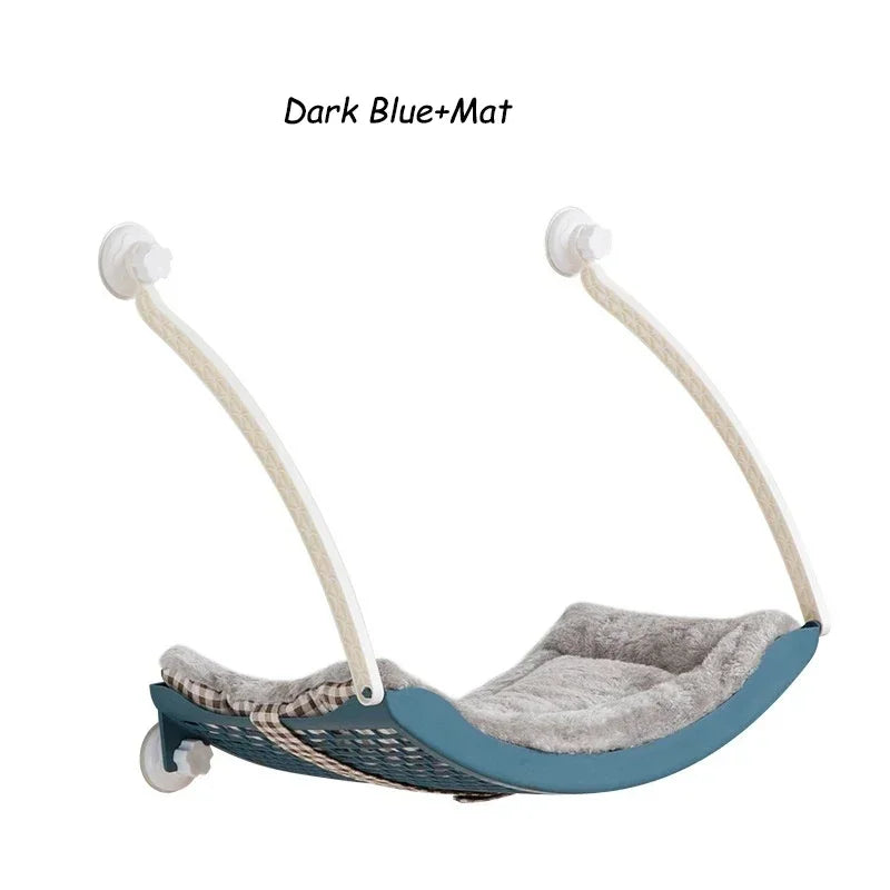 Hamac de fenêtre pour chat – Lit suspendu avec coussin polaire amovible