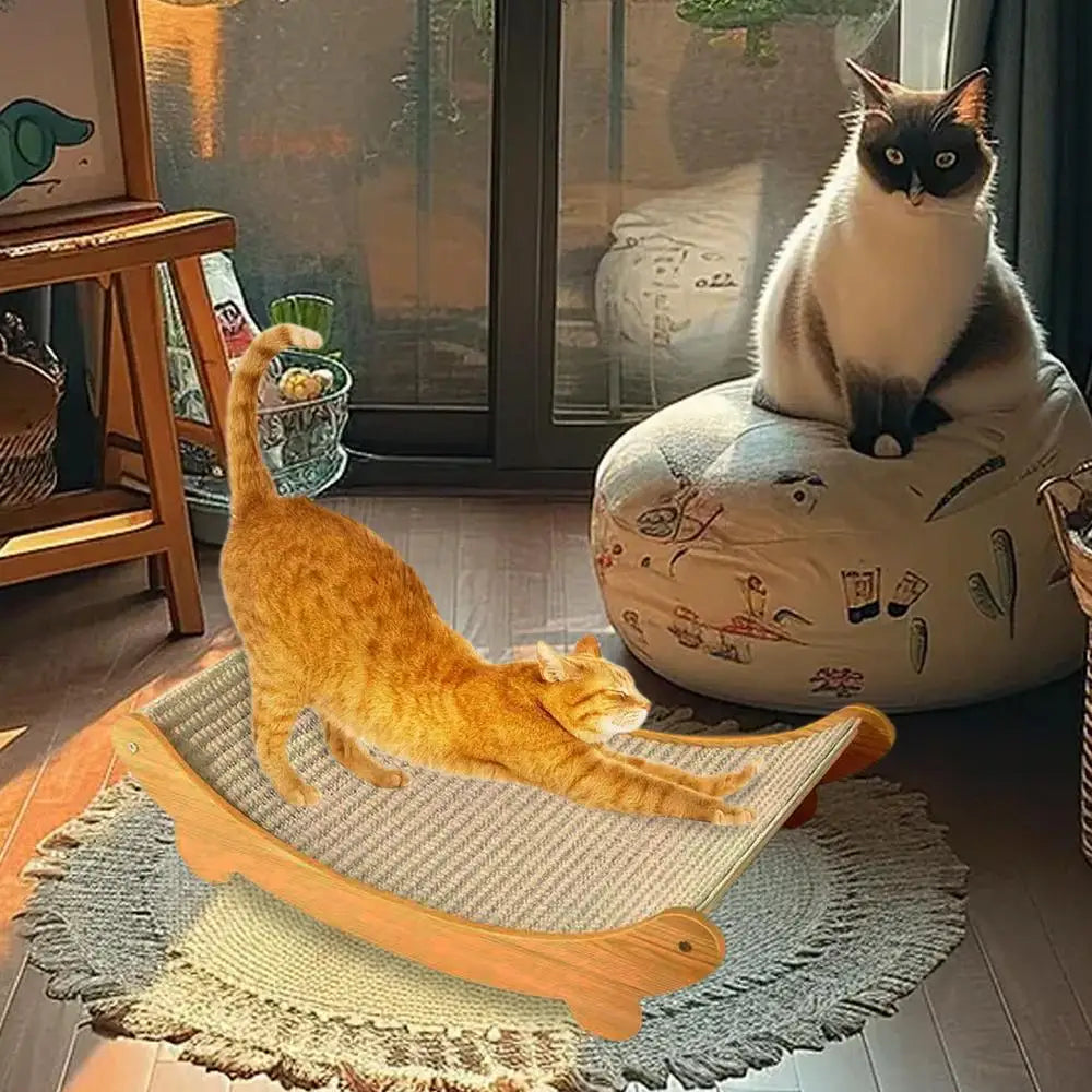 Griffoir Tapis Sisal Recyclable avec Lit Relaxant pour Chat