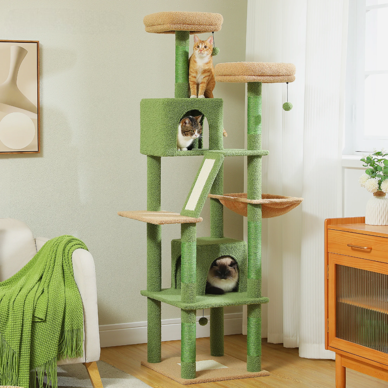 Grand Arbre à Chat d’Intérieur Multi-Niveaux