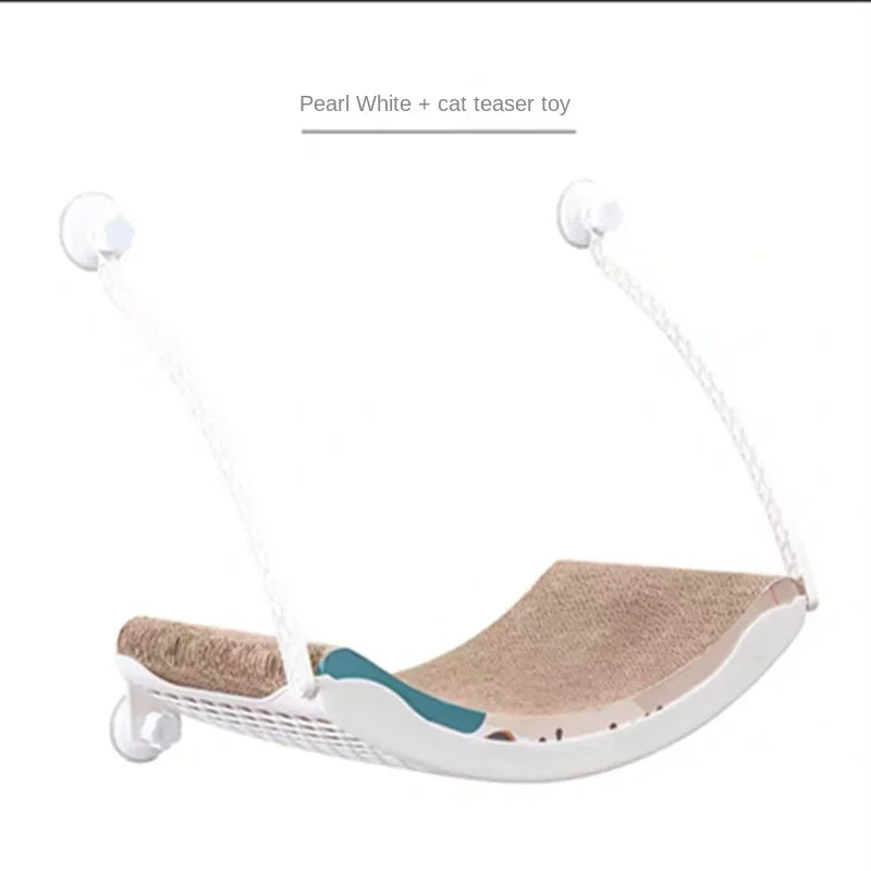 Hamac de fenêtre pour chat – Lit suspendu avec coussin polaire amovible