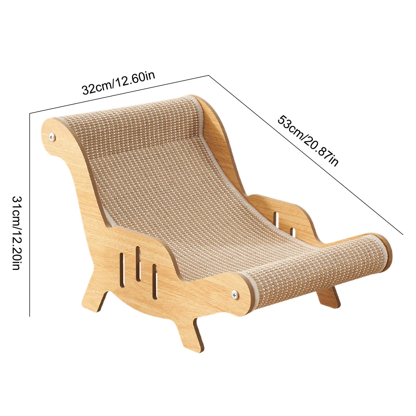 Griffoir Tapis Sisal Recyclable avec Lit Relaxant pour Chat