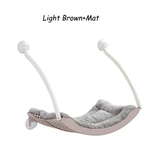 Hamac de fenêtre pour chat – Lit suspendu avec coussin polaire amovible