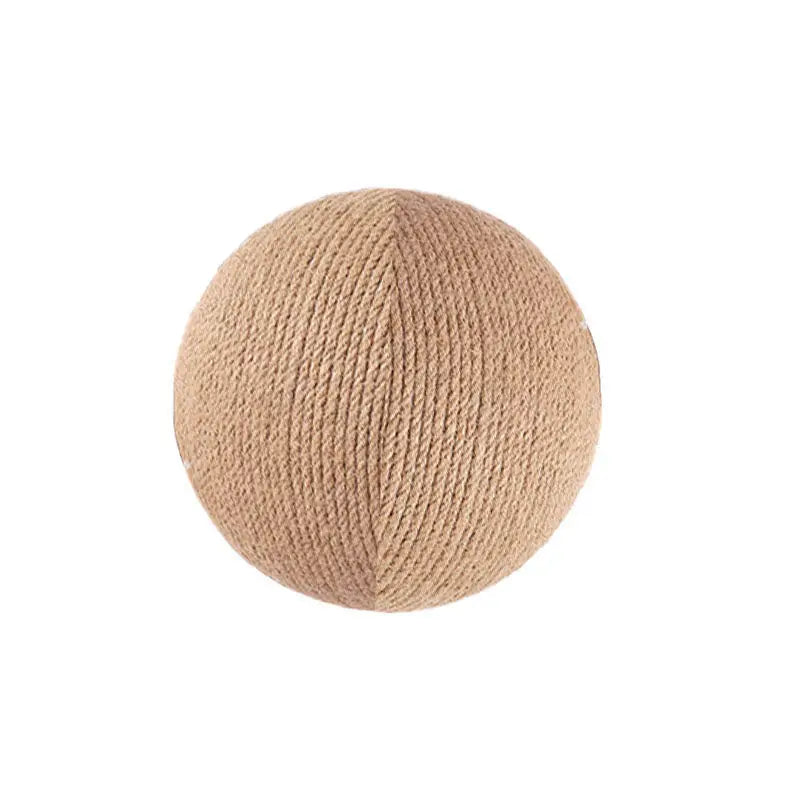 Griffoir balle en sisal pour chat – Jouet rotatif sur support en bois