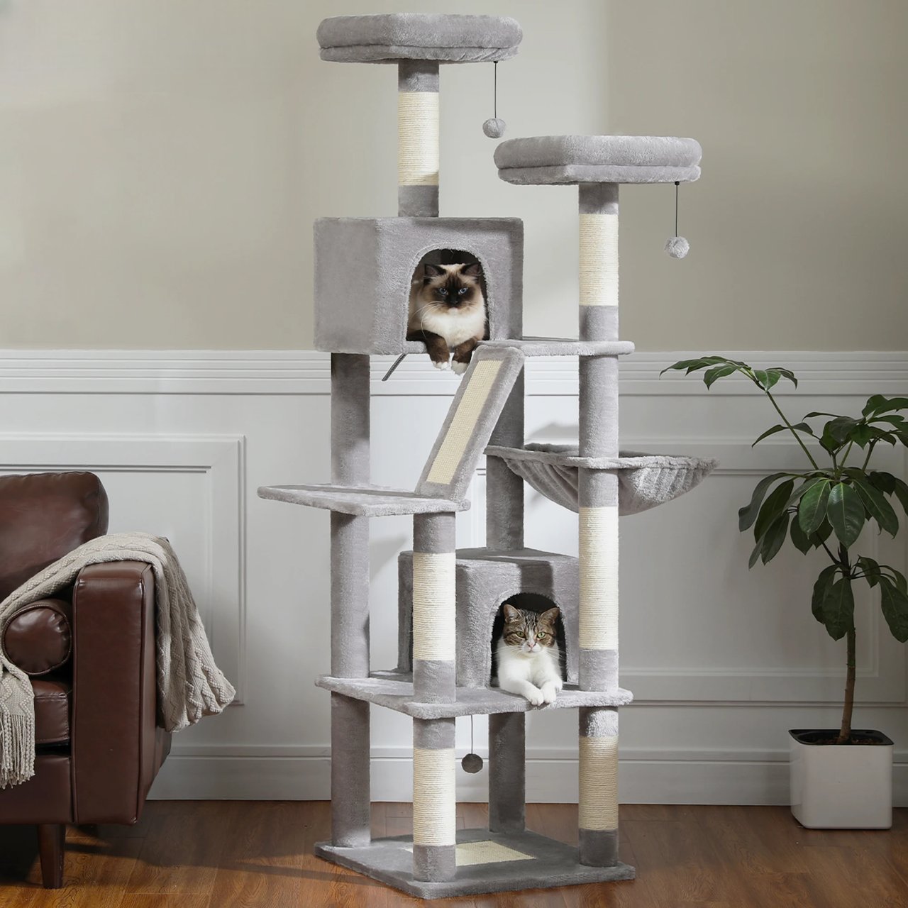 Grand Arbre à Chat d’Intérieur Multi-Niveaux