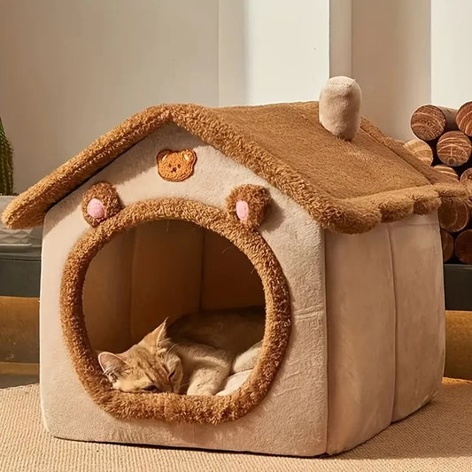 Maison pliable pour chat – Lit, canapé et niche lavable pour chats d’appartement