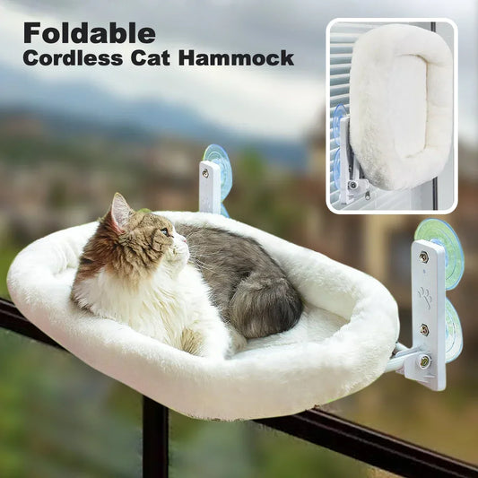 Hamac de fenêtre pour chat – Lit pliable avec housse réversible