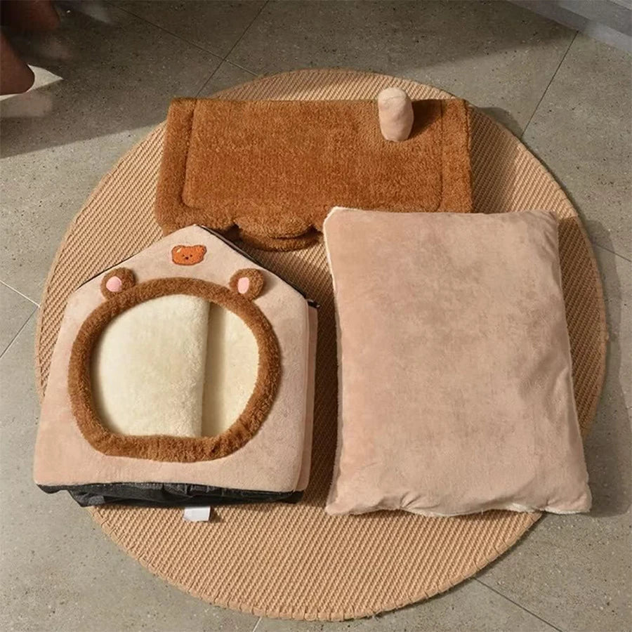 Maison pliable pour chat – Lit, canapé et niche lavable pour chats d’appartement