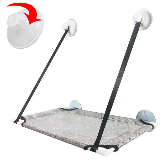 Hamac de fenêtre double pour chat – Lit suspendu avec ventouses solides