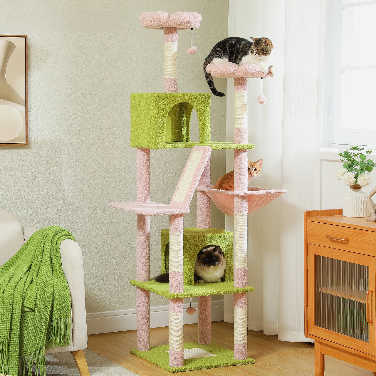 Grand Arbre à Chat d’Intérieur Multi-Niveaux