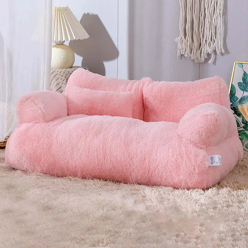 Canapé Lit Douillet pour Chat – Nid Chaud en Hiver en Peluche Confortable