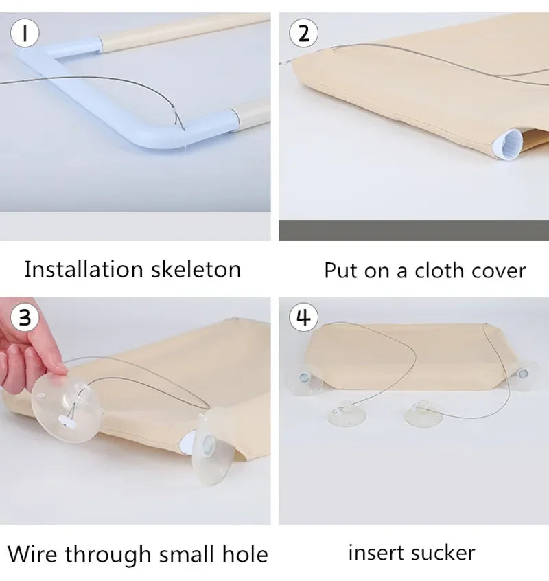 Hamac de fenêtre pour chat – Lit suspendu stable et confortable