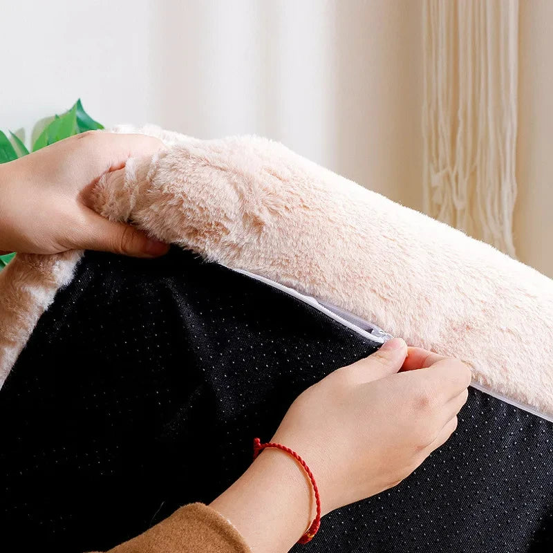 Canapé Lit Douillet pour Chat – Nid Chaud en Hiver en Peluche Confortable