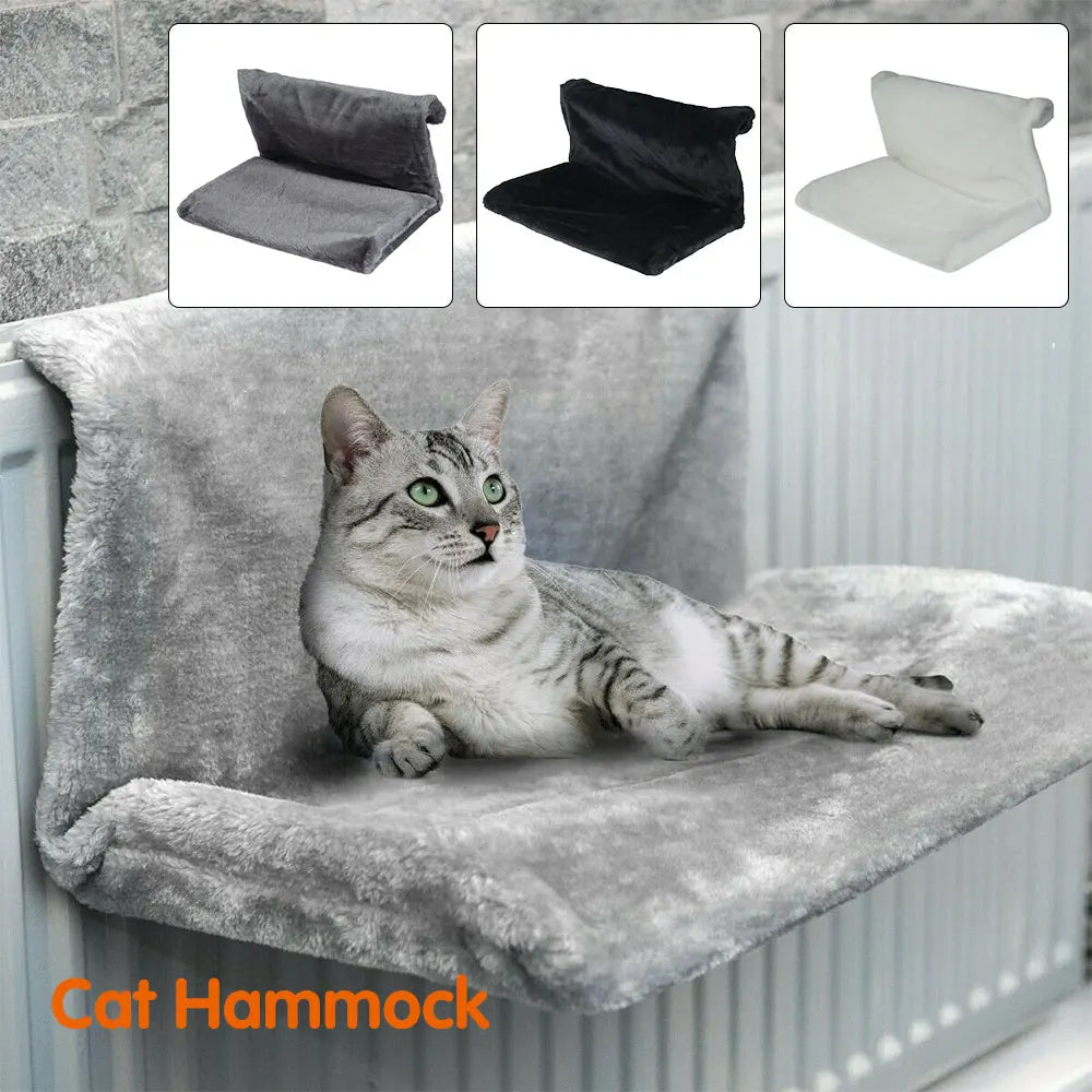 Hamac radiateur pour chat – Lit suspendu amovible et panier douillet