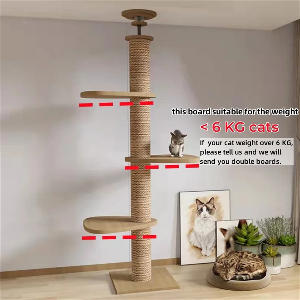 Arbre à chat XXL réglable du sol au plafond avec hamac et griffoir