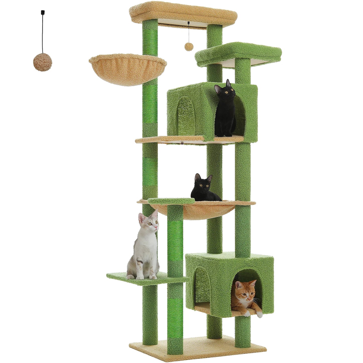 Grand arbre à chat XXL multi-niveaux avec griffoirs, perchoirs et niches douillettes