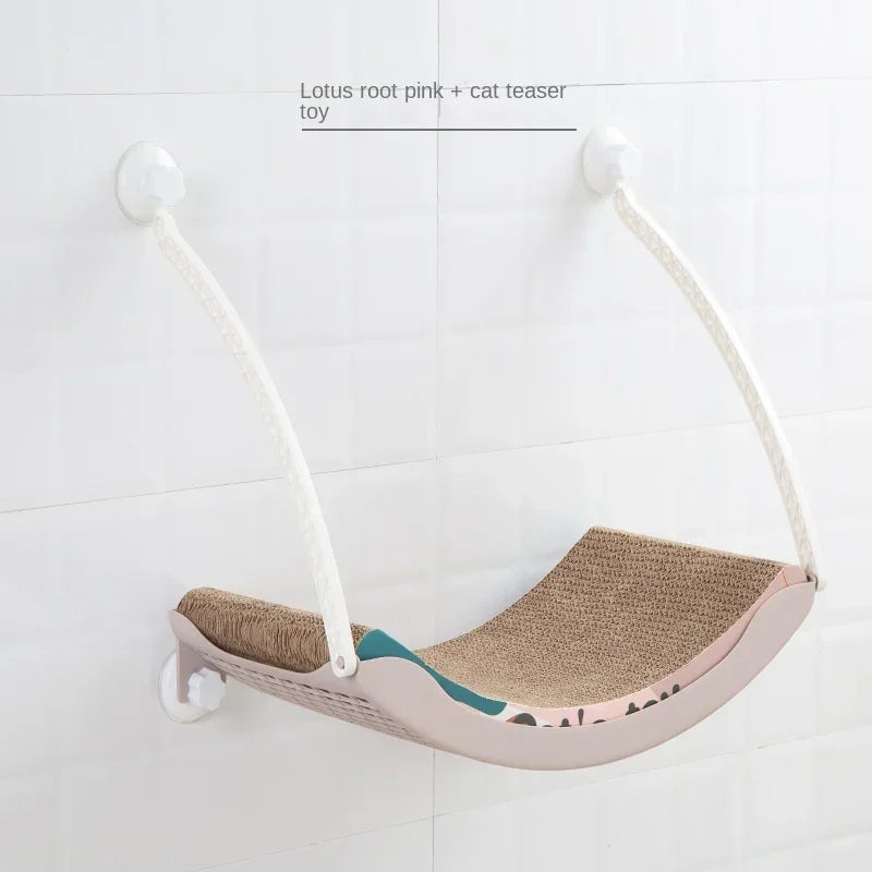Hamac de fenêtre pour chat – Lit suspendu avec coussin polaire amovible