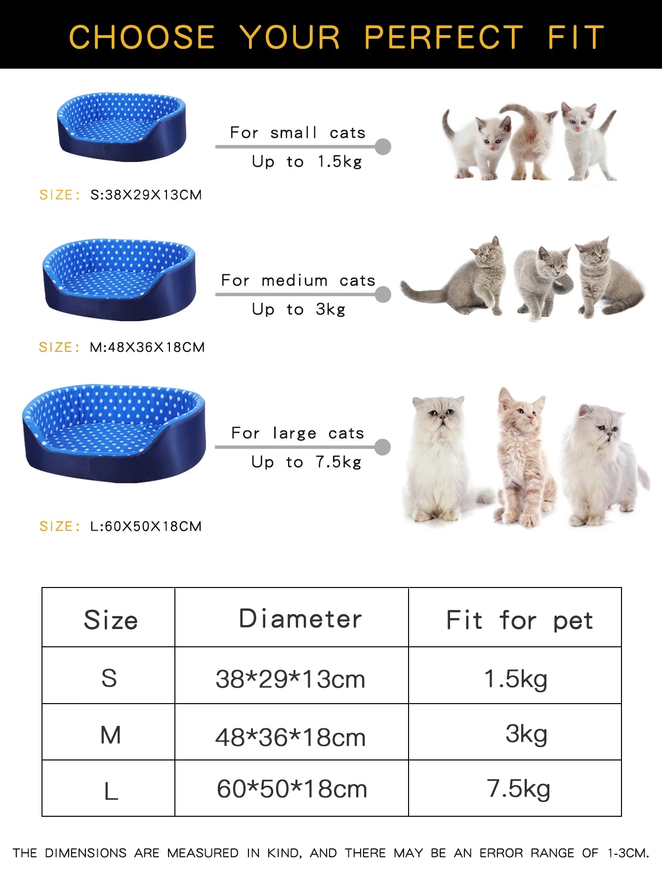 Coussin en mousse pour chat – Lit moelleux et confortable