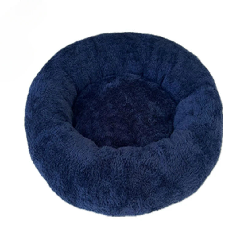 Coussin Rond Douillet pour Chat – Hiver, Déhoussable et Lavable