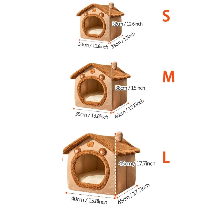 Maison pliable pour chat – Lit, canapé et niche lavable pour chats d’appartement